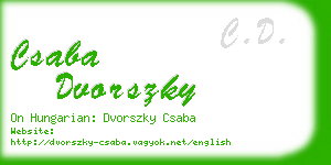 csaba dvorszky business card